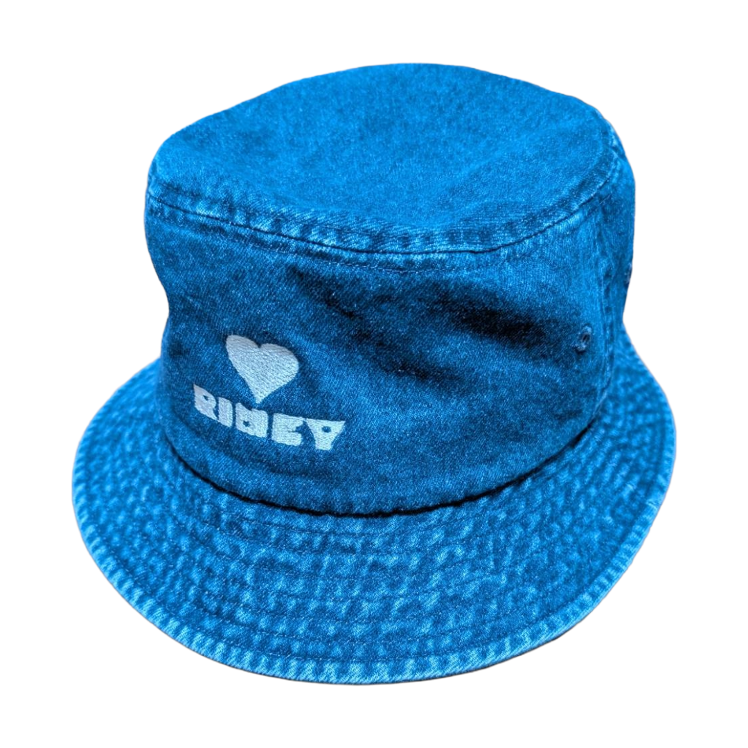 Heart bucket Hat Blue