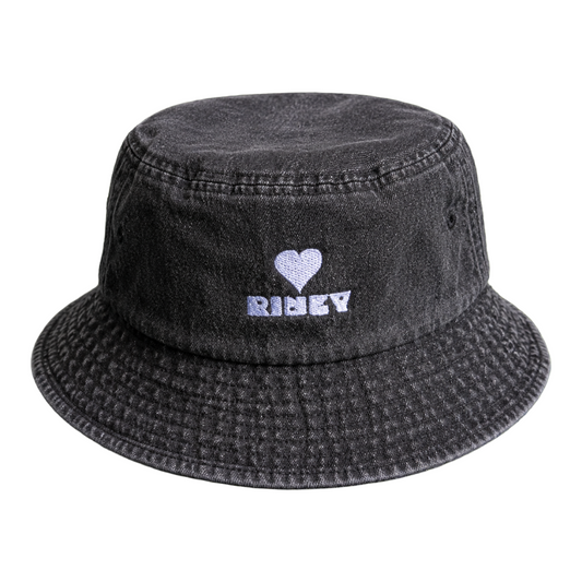 Heart bucket Hat Black