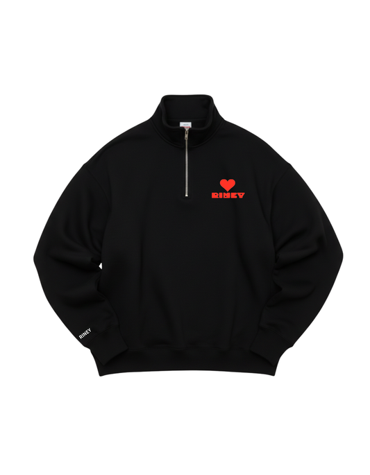 Heart half-zip