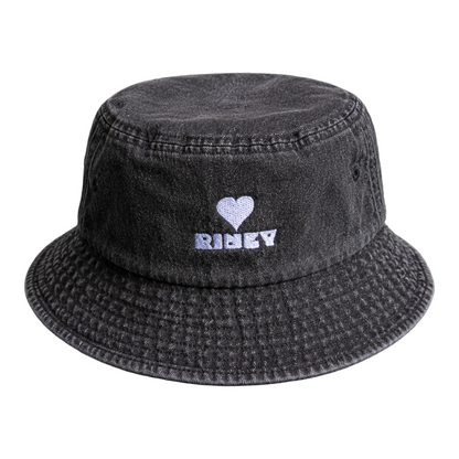Heart bucket Hat Black