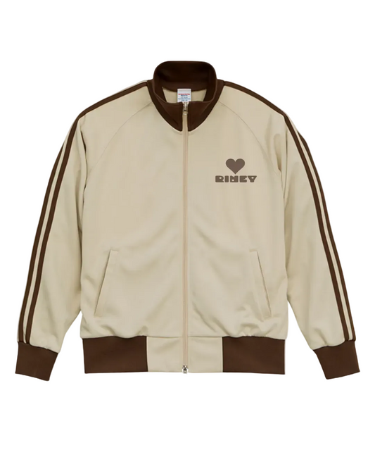 TRACK JACKET BEIGE×BROWN