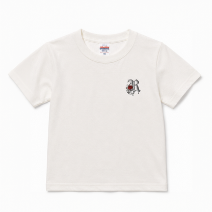 KIDS ROSE TEE WHITE