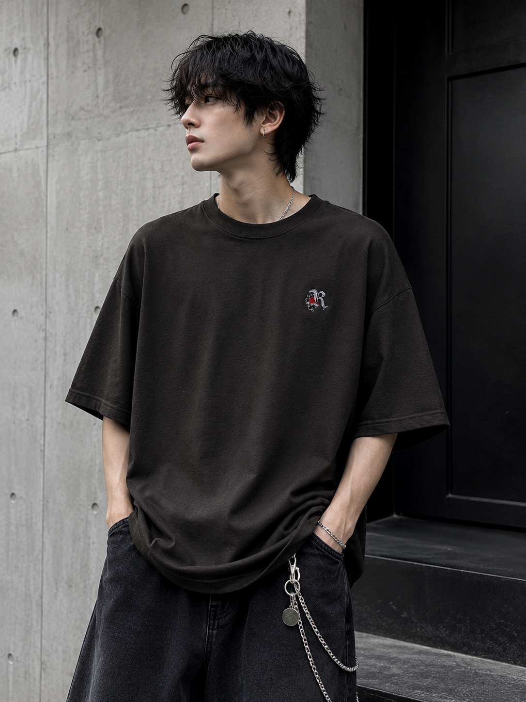 ROSE BIG TEE BROWN