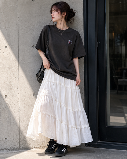 ROSE BIG TEE BLACK