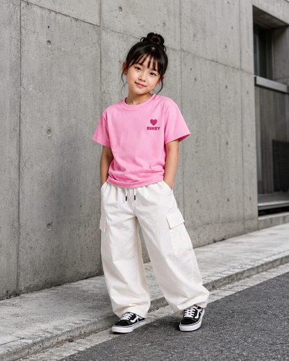 KIDS Heart TEE PINK