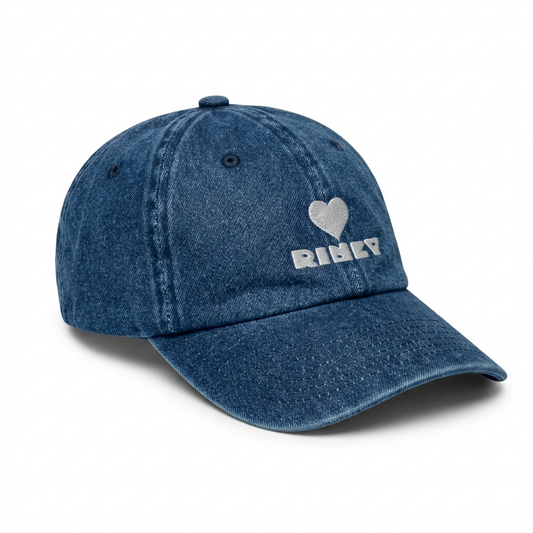 Heart denim cap